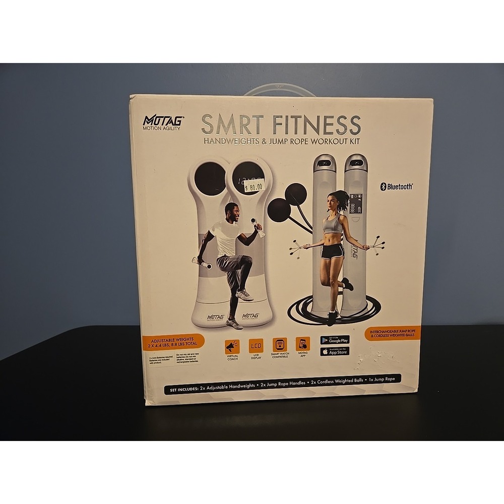 Motag SMRT Fitness Handweights and Jump Rope Workout Kit Bluetooth New In Box